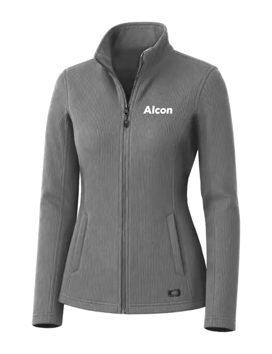 OGIO Medium Grey Womens Grit Fleece Jacket w/Alcon Logo
