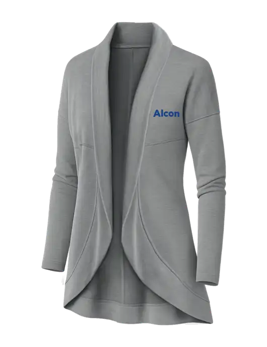 OGIO Light Grey Heather Womens Luuma Cocoon Fleece w/Alcon Logo