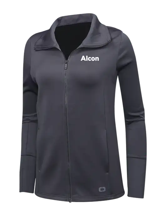 OGIO Dark Grey Womens Endurance Modern Performance Full-Zip w/Alcon Logo