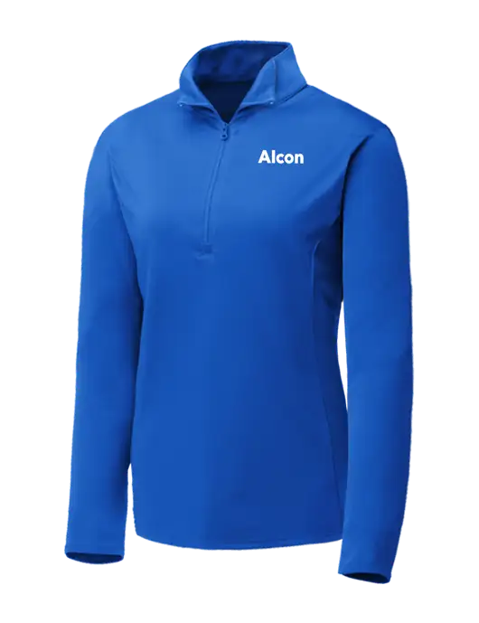 Dark Royal Womens Posicharge Competitor ¼ Zip Pullover w/Alcon Logo