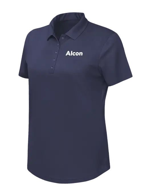 Callaway Womens Birdseye Navy Polo w/Alcon Logo
