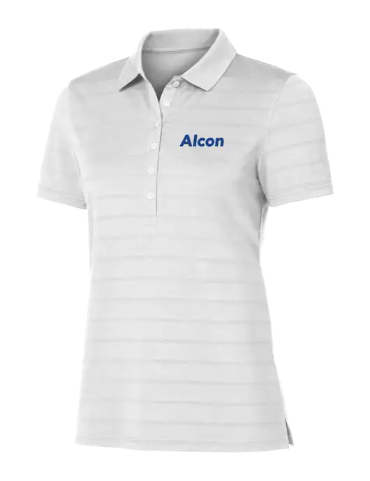 Callaway Womens Bright White Ventilated Polo w/Alcon Logo
