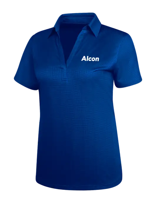 Dark Royal Blue Womens Performance Fine Jacquard Polo w/Alcon Logo