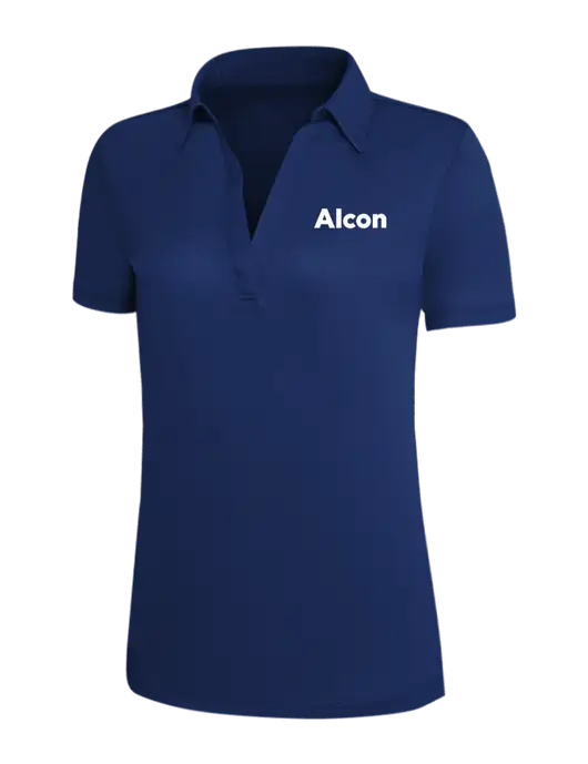 Dark Royal Silk Touch Womens Performance Polo w/Alcon Logo