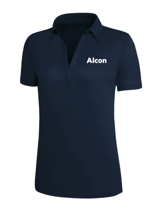 Navy Silk Touch Womens Performance Polo w/Alcon Logo