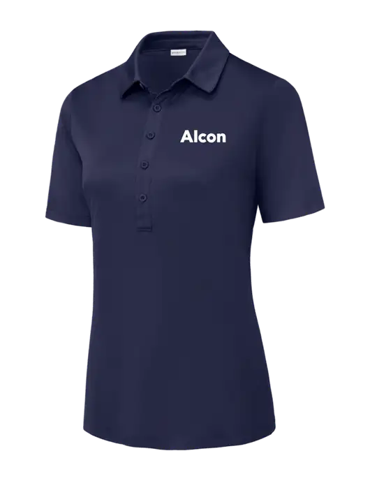 True Navy Womens Posi-UV Pro Polo w/Alcon Logo