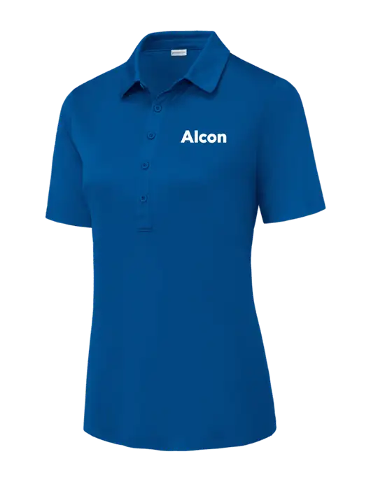 True Royal Womens Posi-UV Pro Polo w/Alcon Logo