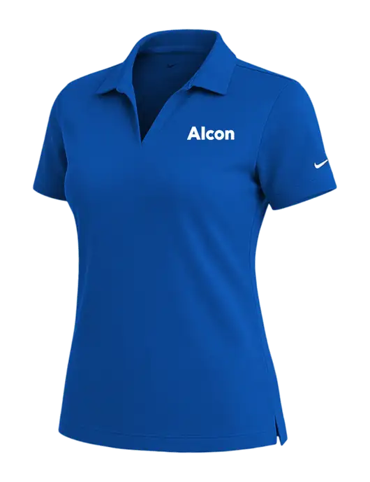 NIKE Royal Womens Dri-Fit Micro Pique Polo w/Alcon Logo
