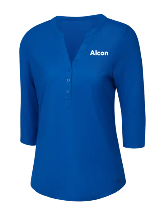 OGIO Royal Blue Jewel Henley w/Alcon Logo