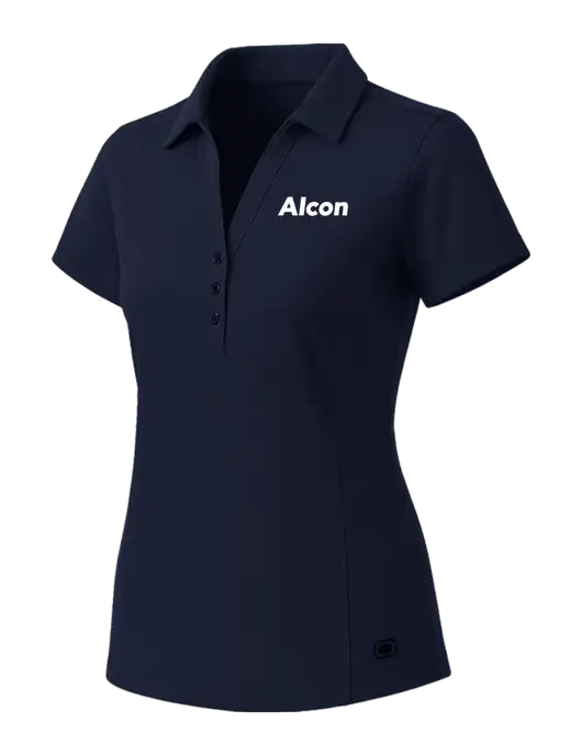 OGIO Womens Navy ONYX Polo w/Alcon Logo