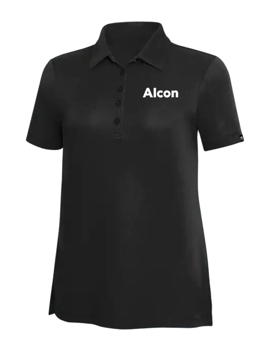 TravisMathew Black Solid Womens Oceanside Polo w/Alcon Logo