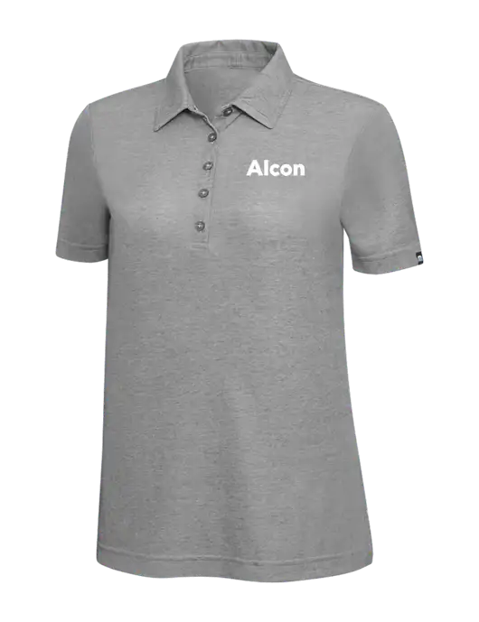 TravisMathew Grey Heather Womens Oceanside Polo w/Alcon Logo