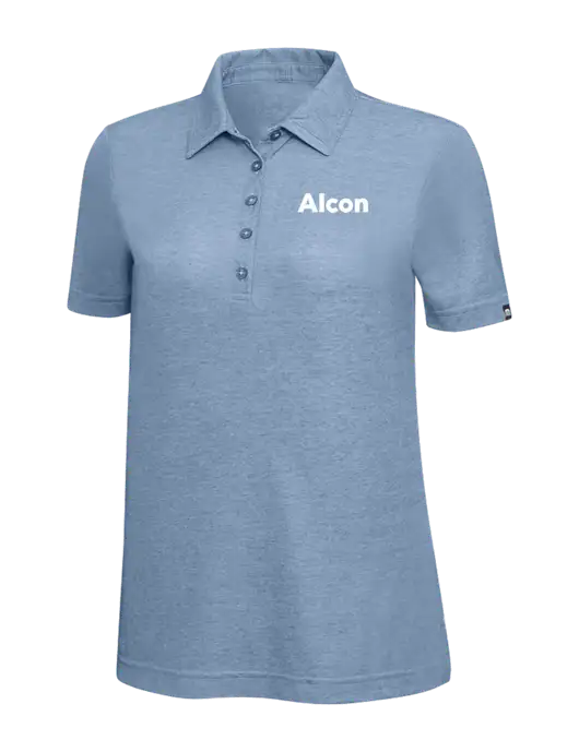 TravisMathew Slate Blue Heather Womens Oceanside Polo w/Alcon Logo