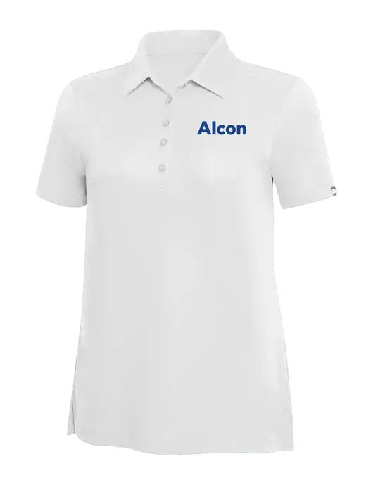 TravisMathew White Solid Womens Oceanside Polo w/Alcon Logo
