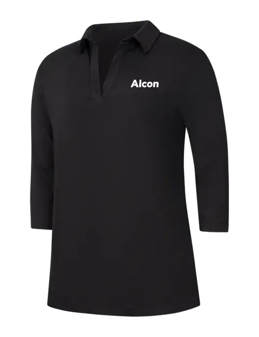 Womens Black Luxe Knit Tunic w/Alcon Logo