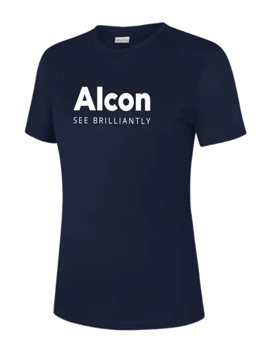 Womens Navy PosiCharge Competitor Tee w/Alcon Logo