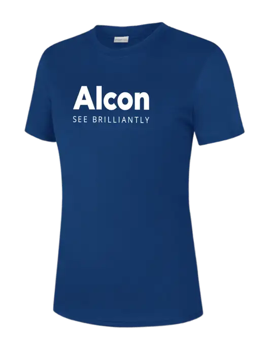 Womens Royal PosiCharge Competitor Tee w/Alcon Logo