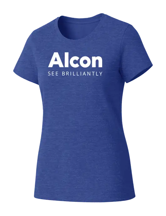 Womens Seriously Soft Royal Frost T-Shirt w/Alcon Logo