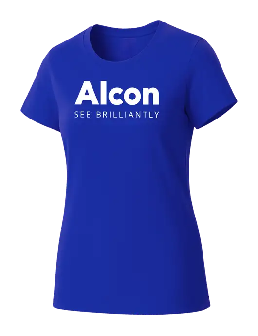 Womens Seriously Soft Royal T-Shirt w/Alcon Logo