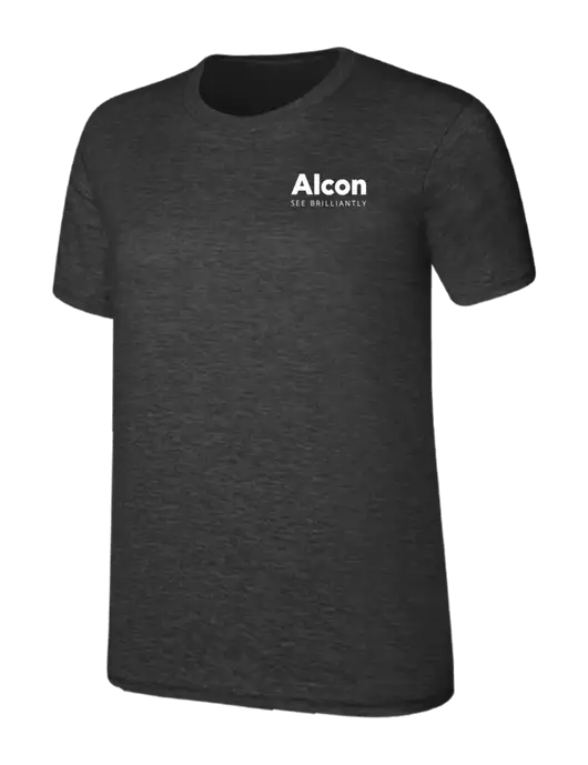 Womens Ring Spun Dark Heather Grey 4.5 oz T-Shirt w/Alcon Logo