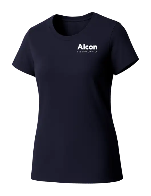 Womens Seriously Soft New Navy T-Shirt w/Alcon Logo