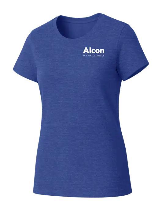 Womens Seriously Soft Royal Frost T-Shirt w/Alcon Logo