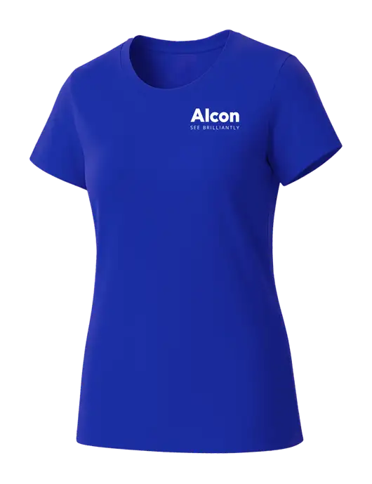 Womens Seriously Soft Royal T-Shirt w/Alcon Logo
