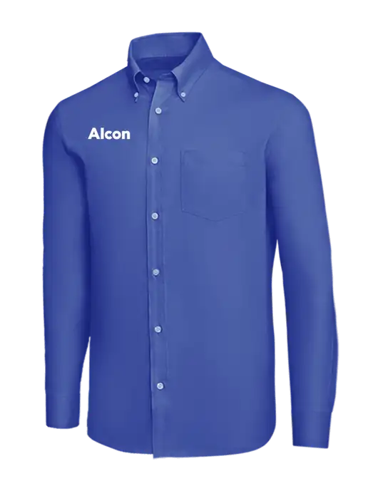 Brooks Brothers Dark Royal Wrinkle-Free Stretch Nailhead Shirt w/Alcon Logo