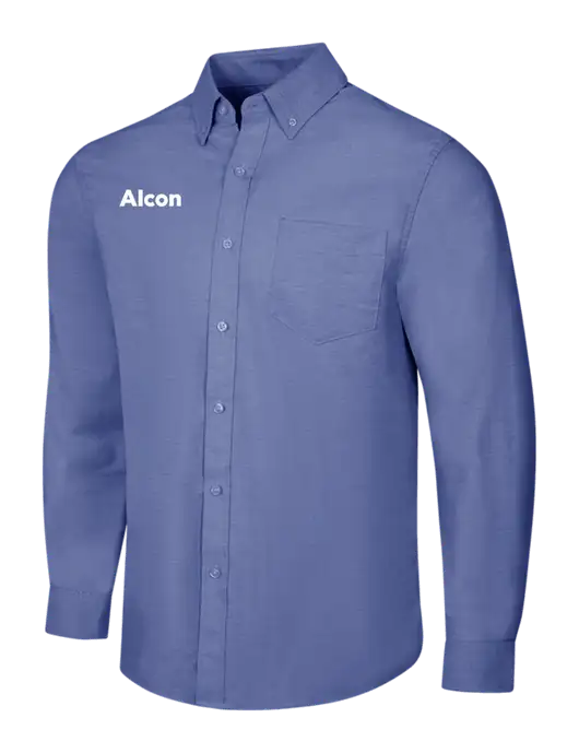 Navy SuperPro Oxford Shirt w/Alcon Logo