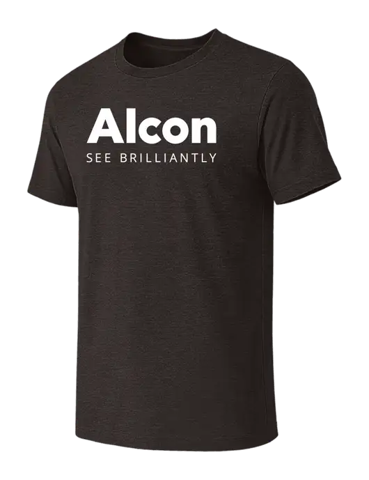 BELLA+CANVAS Dark Grey Heather CVC Short Sleeve Tee w/Alcon Logo