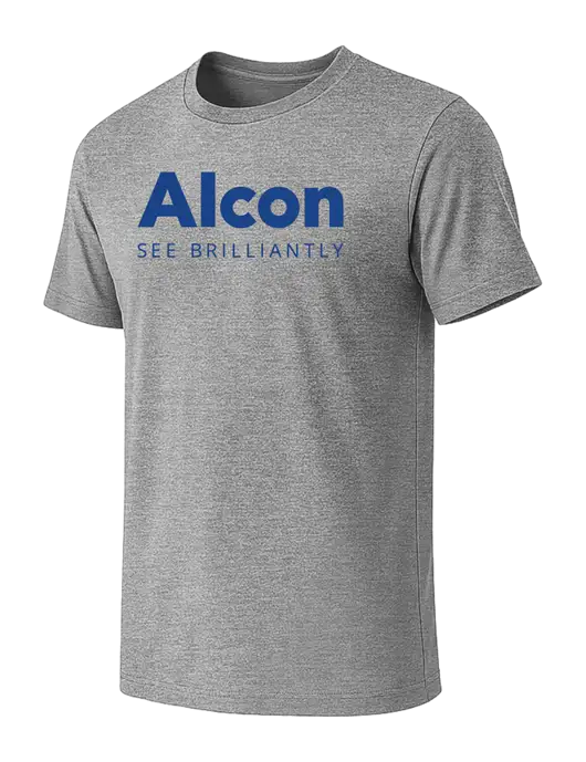 BELLA+CANVAS Heather Grey CVC Short Sleeve Tee w/Alcon Logo