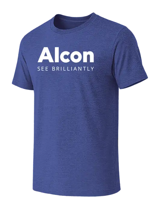 BELLA+CANVAS Heather Royal CVC Short Sleeve Tee w/Alcon Logo