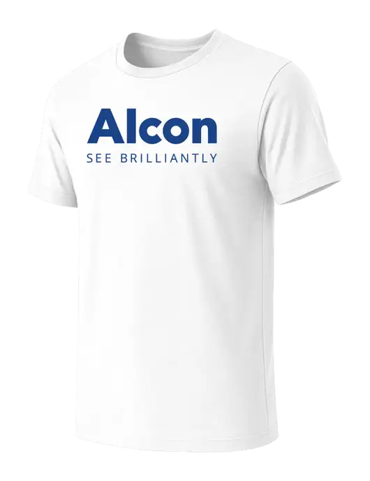 BELLA+CANVAS White Blend CVC Short Sleeve Tee w/Alcon Logo