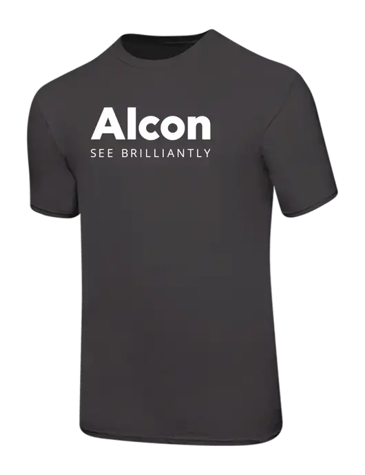 Ring Spun Charcoal 4.5 oz T-Shirt w/Alcon Logo