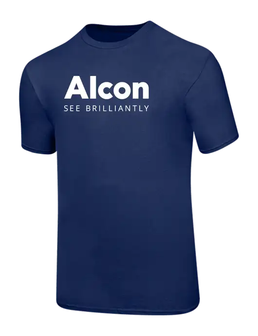 Ring Spun Navy 4.5 oz T-Shirt w/Alcon Logo