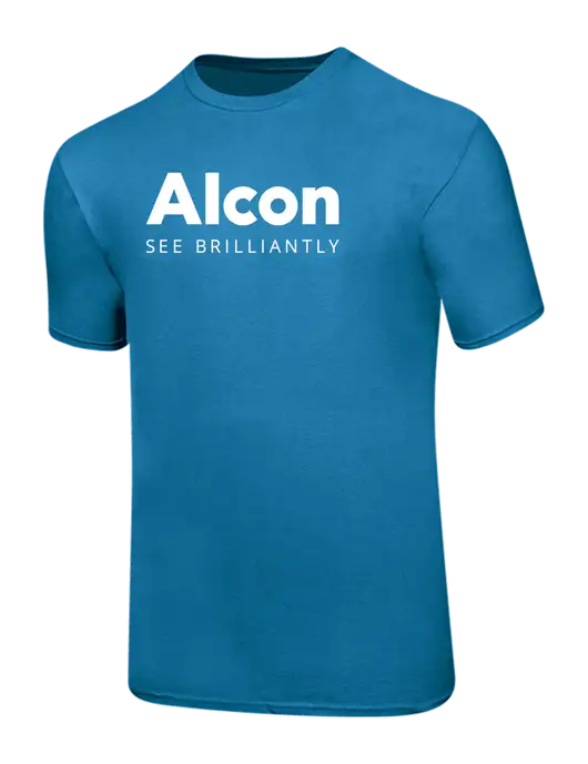 Ring Spun Sapphire 4.5 oz T-Shirt w/Alcon Logo