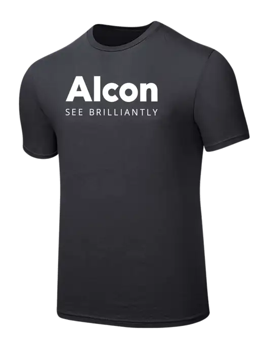 Seriously Soft Charcoal T-Shirt w/Alcon Logo