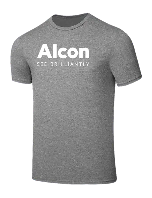 Seriously Soft Grey Frost T-Shirt w/Alcon Logo