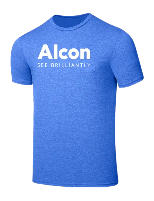 Seriously Soft Heathered Royal T-Shirt w/Alcon Logo