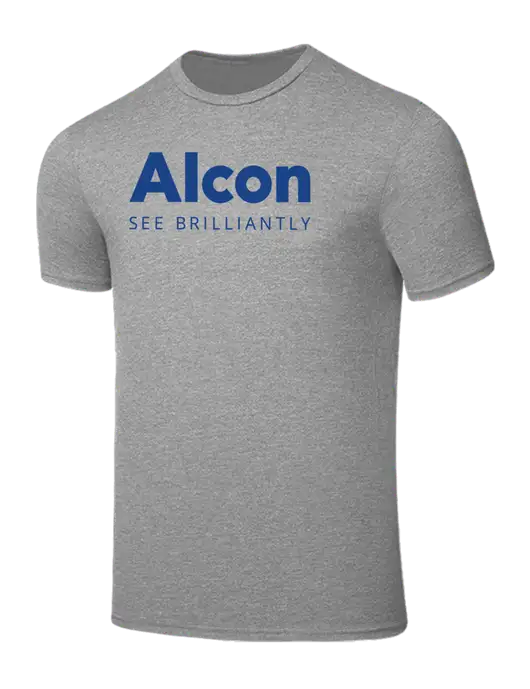 Seriously Soft Light Heather Grey T-Shirt w/Alcon Logo