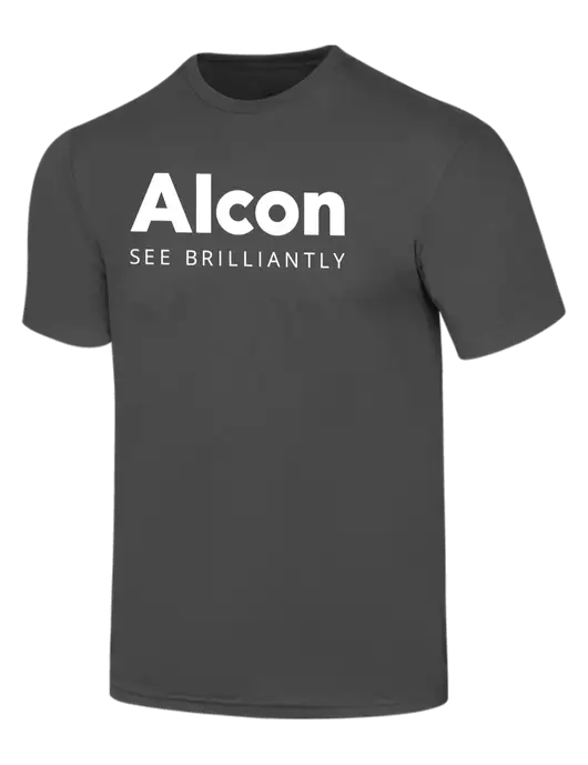 Simply Soft Charcoal 4.5oz  Poly/Combed Ring Spun Cotton T-Shirt w/Alcon Logo