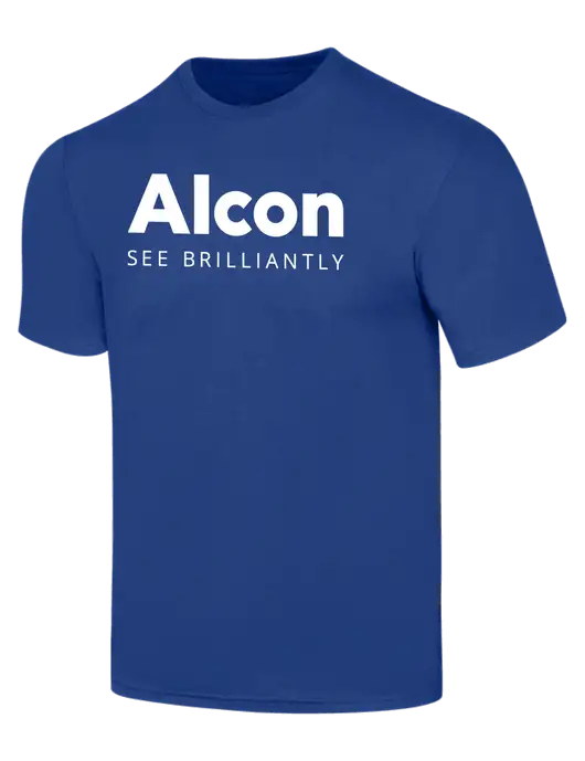 Simply Soft Dark Royal 4.5oz  Poly/Combed Ring Spun Cotton T-Shirt w/Alcon Logo