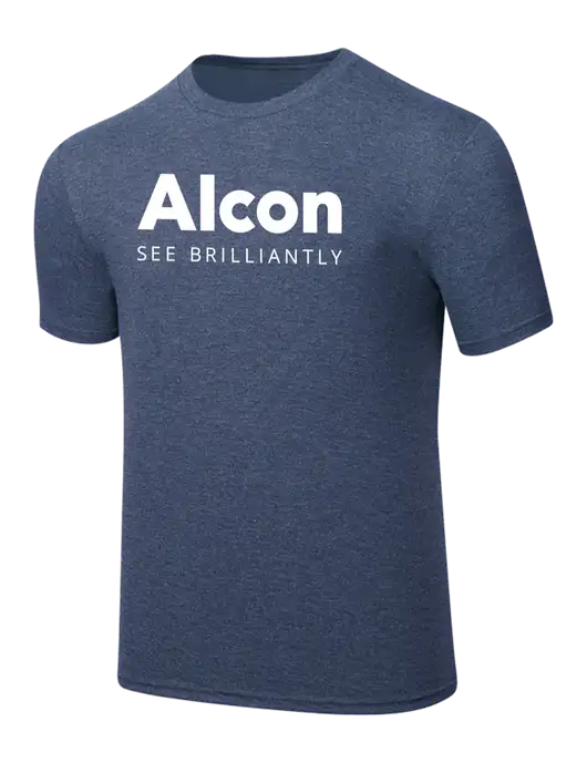 Simply Soft Navy Frost 4.5oz  Poly/Combed Ring Spun Cotton T-Shirt w/Alcon Logo