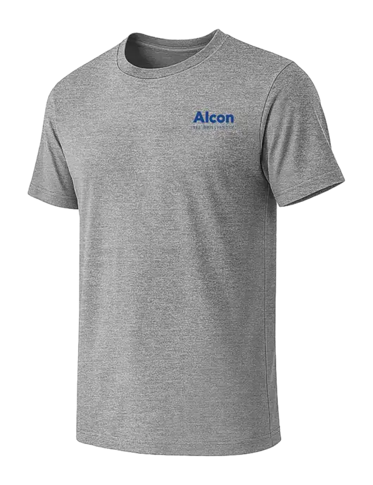 BELLA+CANVAS Heather Grey CVC Short Sleeve Tee w/Alcon Logo