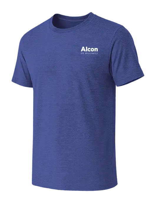 BELLA+CANVAS Heather Royal CVC Short Sleeve Tee w/Alcon Logo