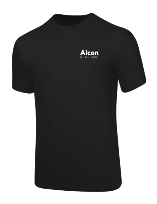 Core Blend Black T-Shirt w/Alcon Logo