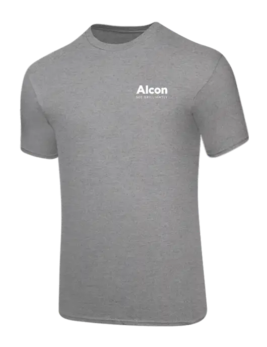 Core Blend Medium Grey Heather T-Shirt w/Alcon Logo