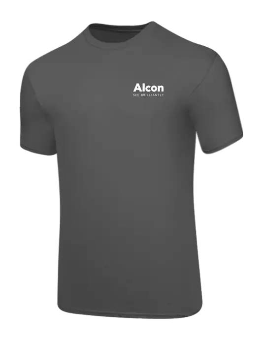 Core Blend Medium Grey T-Shirt w/Alcon Logo