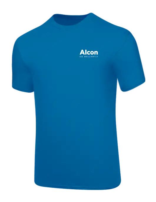 Core Blend Sapphire Blue T-Shirt w/Alcon Logo