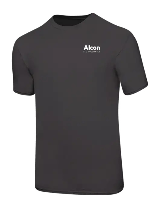 Ring Spun Charcoal 4.5 oz T-Shirt w/Alcon Logo